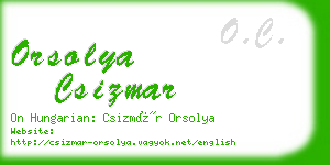 orsolya csizmar business card